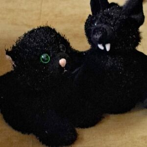 Webkinz Black Cat and Bat Plush Set